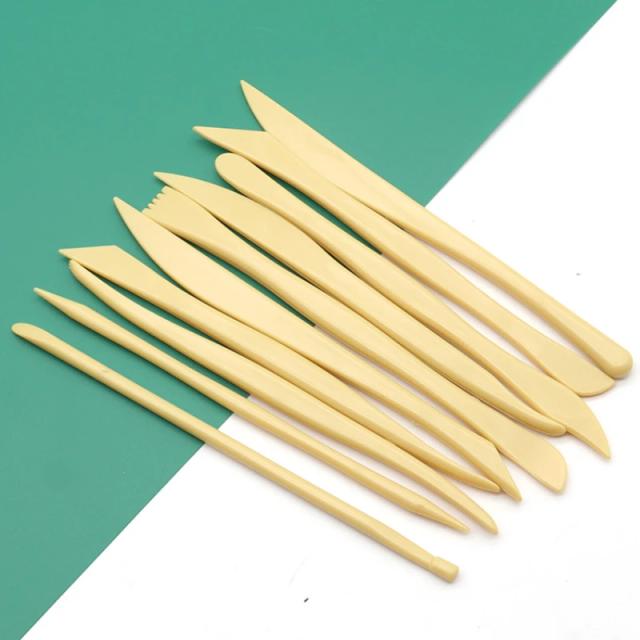 Conjunto Completo de 10 Ferramentas para Escultura em Argila e Polímero - Ideais para Artesanato e Modelagem DIY