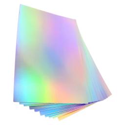 Holográfico DIY Artesanato Material Decalques para Criança, Metálico Arco-íris Papelão, Papelão Scrapbook Artesanato - Image 5