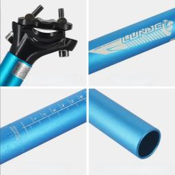 Lunje mountain road bicicleta selim ultraleve liga de alumínio mtb espigão tubo 27.2/30.9/31.6mm * 400mm peças ciclismo - Image 3