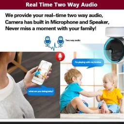 Tuya Smart Life Sistema de Câmera de Segurança Doméstica, Sem Fio, 5MP, WiFi, CCTV, PTZ, Vídeo IP, Câmera de Vigilância, Áudio Bidirecional, Monitor de Bebê, 2K - Image 3