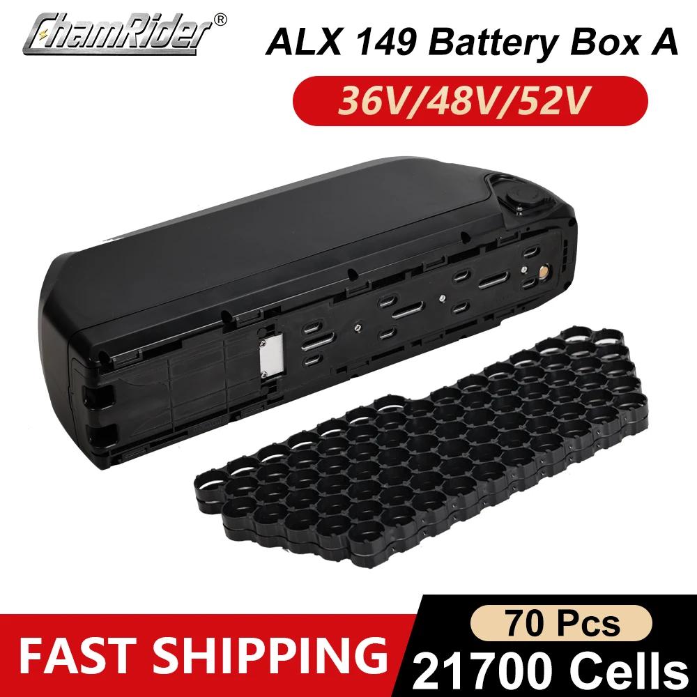 ChamRider ALX149 Uma caixa de bateria Ebike, Downtube Case para 21700 células 36V 10S7P 13S5P 14S5P, 48V - Image 1