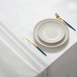 Toalha de mesa retangular de cetim branco, 6 pacotes, resistente a manchas, sem rugas, macia, sedosa, para jantar, festa de casamento, banquete - Image 4