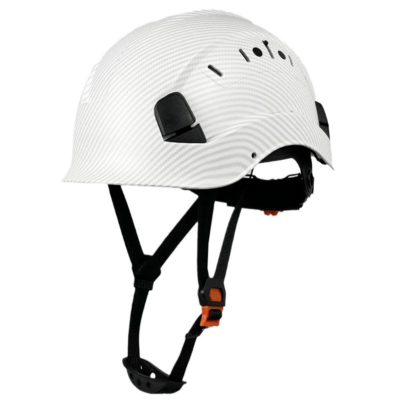 Capacete de segurança protetor para homens Chapéus industriais, ABS, Padrão de fibra de carbono, Cap trabalho industrial, CE, Industrial - Image 1