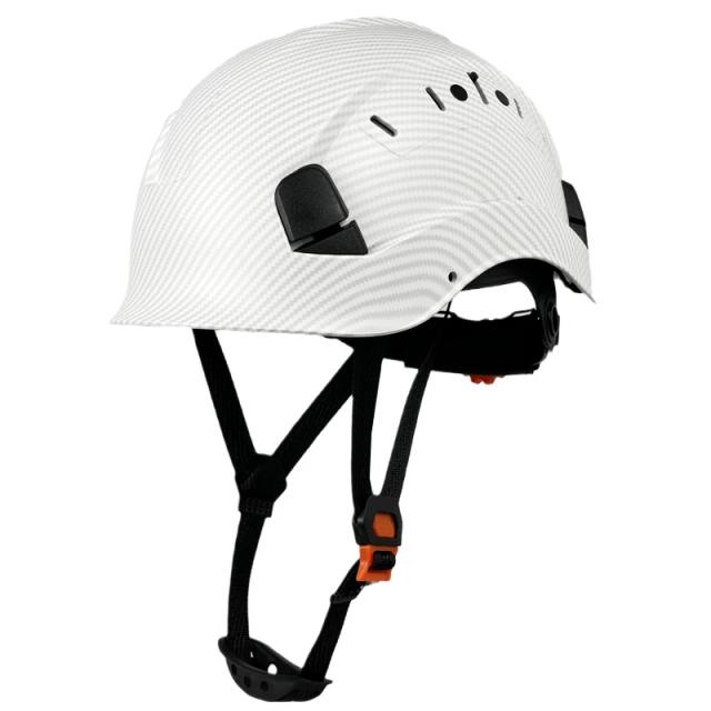 Capacete de Segurança Industrial Masculino em ABS com Design em Fibra de Carbono e Certificação CE