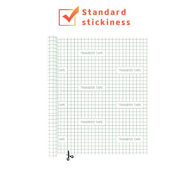 Fita de Transferência Premium para Vinil Adesivo - Papel Transparente com Adesão Padrão e Forte para Cricut e Silhouette