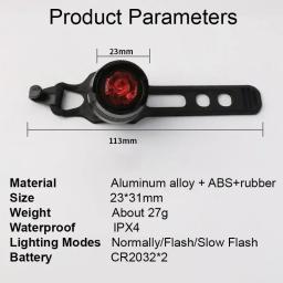Lâmpadas de aviso de segurança para ciclismo, luz traseira leve para bicicleta, brilho, led, luz traseira para mtb, acessórios de ciclismo - Image 2