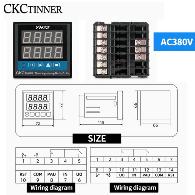 Relé Contador Multifuncional ZN72: Timer Rotativo para 12V, 24V, 36V, 220V e 380V