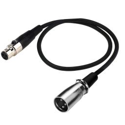 Mini xlr 3pin macho para xlr 3pin cabo de áudio fêmea folha de alumínio blindado fio de cobre cabo de linha de áudio para câmeras de microfone - Image 3