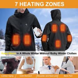 Jaqueta aquecida com capuz para homens e mulheres, corta-vento tático, caça, caminhadas, camping, pesca, esqui, roupas, quente, inverno, outono - Image 6