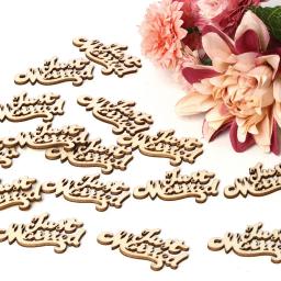 Madeira Alfabeto Carta Fatias para Decoração de Mesa, Artesanato DIY, Amor, Bem-vindo, Just Married, Dia Dos Namorados, Festa de Casamento, 30Pcs - Image 6