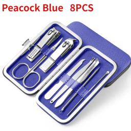 Aço inoxidável Nail Clippers para animais de estimação, massagem nos pés, grooming, beleza, manicure, acessórios para cães, orelha, conjunto colher, moedor, 8 itens - Image 5