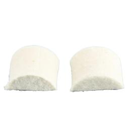 Tambor Pedal batedor sentiu almofadas para baixo, malho martelo cabeça, branco tambor pedal batedor, acessório de percussão, 2pcs - Image 1