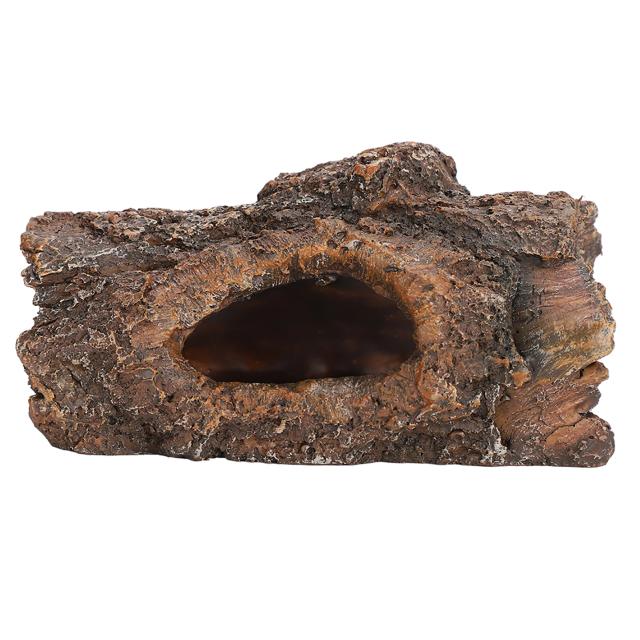 Caverna Resin Hide para Répteis com Simulação de Casca de Árvore - Ideal para Anfíbios, Escorpiões e Lagartos