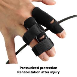 Dedo luva suporte ajustável protetor preto dedo tala envoltório para basquete voleibol beisebol dedo amigo envoltórios - Image 1