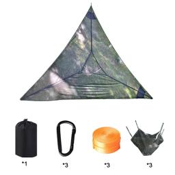 Outdoor Camping Hammock com Nylon pendurado cama, portátil, triangular, grande, 1 conjunto - Image 4