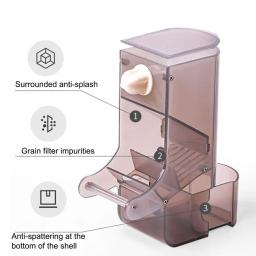 Alimentador automático do papagaio grande capacidade à prova de respingo anti-derramamento pássaro calha dispensador de alimentos para animais de estimação suprimentos do pássaro - Image 3