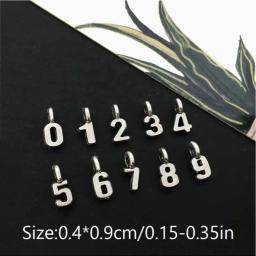 Liga de Metal Encantos Numeral Árabe, Vintage Antique, 0-9 Número Pingentes, Jóias DIY Fazendo Acessórios, 30Pcs - Image 2