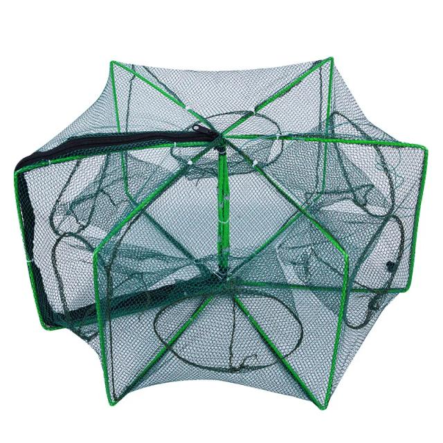 Gaiola Dobrável com 6 Furos para Pesca: Ideal para Capturar Caranguejo, Camarão e Peixes Pequenos