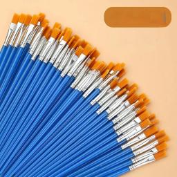 Pincéis de pintura plana para pintura, pequeno pincel para detalhe, adereços essenciais para pintura, arte material escolar, papelaria, 100 unid, 200 unid - Image 2