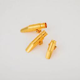 Alta qualidade profissional tenor soprano alto saxofone metal bocal chapeamento de ouro sax boca peças acessórios tamanho 5 6 7 8 - Image 6