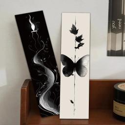 30 peças marcadores de linha minimalista preto e branco mix leitura etiquetas de livro diy página tags presente decoração cartões cartões de mensagem de estudante - Image 6