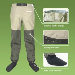 Calças impermeáveis para Reef Rock Fishing, Fly Fishing Waders, Cintura Wading Roupas, Neoprene Socks Macacão, Homens e Mulheres - Image 3