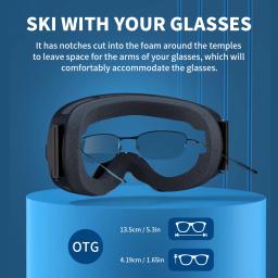 Esportes ao ar livre óculos de esqui proteção uv400 máscara de esqui masculino feminino anti-nevoeiro grande rosto óculos de neve snowboard esqui eyewear - Image 3