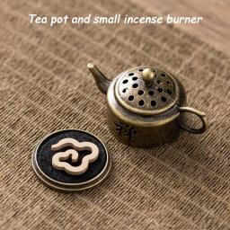 Criativo mini queimador de incenso em forma de bule de liga incenso decoração de escritório em casa estilo chinês fogão de aromaterapia - Image 5