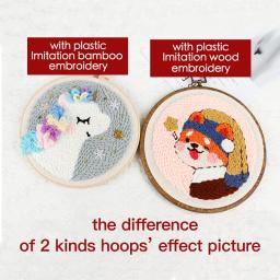 Punch Needle Embroidery Kit para Iniciantes e Crianças, Padrão Simples, Bordados DIY, Pinturas Decorativas de Lã, Decoração de Casa - Image 2