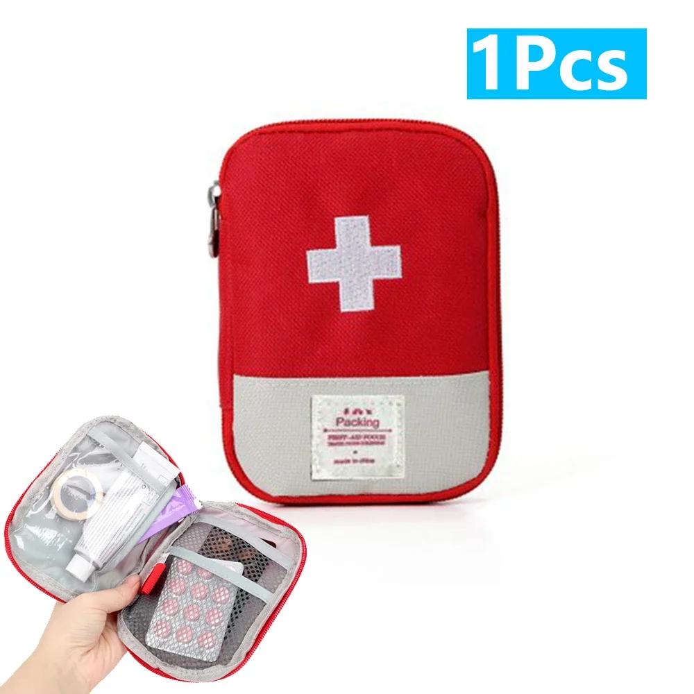 Mini portátil Medicine Bag Kit de Primeiros Socorros, Kits de Emergência Médica ao ar livre, Organizador da bolsa, Home Pill Storage Bag, 1-10Pcs - Image 1