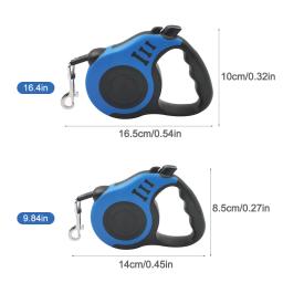 Trela de nylon retrátil automática para cães e gatos, extensão de chumbo durável, caminhada e corrida de cachorros, roleta para cães, 3m, 5m - Image 3