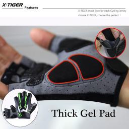 X-TIGER esportes luvas de ciclismo meio dedo das mulheres dos homens mtb luvas da bicicleta correndo fitness ginásio equitação motocicleta luvas - Image 4