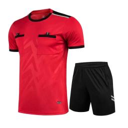 Uniformes profissionais do árbitro de futebol para o adulto, conjunto de camisas e shorts para homens, fatos macios com bolso - Image 1