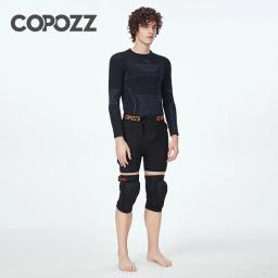 Copozz joelheiras de esqui ao ar livre motocicleta patinação esportes proteção protetor de quadril acolchoado respirável ajustável engrenagem shorts - Image 1