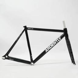 Ardently lite frameset 700c alumínio engrenagem fixa quadro & garfo pista fixie bicicleta 50cm 52.5cm 55cm peças de bicicleta de velocidade única - Image 1