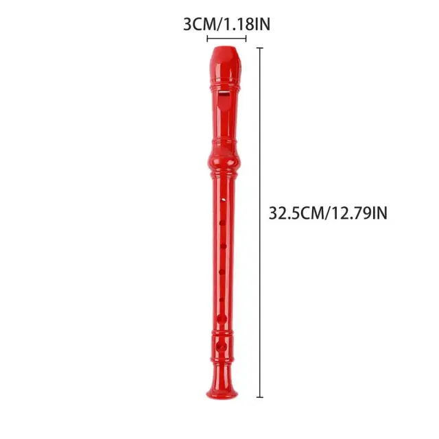 Flauta Gravadora Soprano para Crianças com Bolsa de Transporte - Instrumento Musical de 8 Buracos Descant
