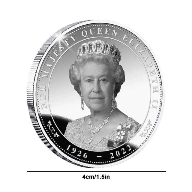 Moeda Comemorativa em Homenagem à Rainha Elizabeth II: Memorabilia Exclusiva 1926-2022 para Suprimentos e Favores de Festa