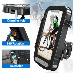 Waterproof Bike Phone Mount suporte do telefone celular para a motocicleta e bicicleta guidão - Image 4