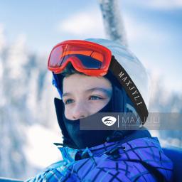 Óculos de esqui MAXJULI - Óculos de proteção para esportes de neve compatíveis com capacete para idade 0-4 Proteção UV400 4301 - Image 2