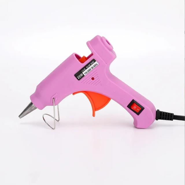 Pistola de Cola Hot Melt 20W para Artesanato DIY e Reparos Rápidos em Casa - Ideal para Presentes de Natal com Cola em Bastão