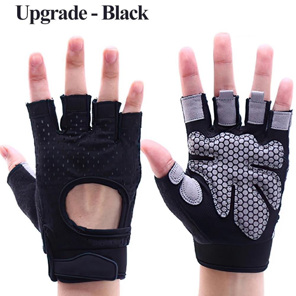 Luvas de treino sem dedos para homens e mulheres, Luvas de levantamento de peso com pulso, Suporte para treinamento de ginástica - Image 1