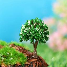 Árvore de flores em miniatura, modelo plástico, construção do trem, acessórios para paisagem, decoração ferrovia, 5 peças, 4cm - Image 4