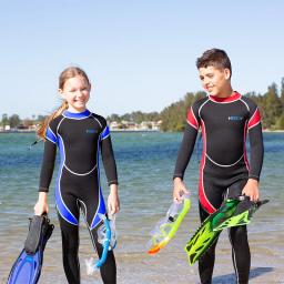 Terno de mergulho com neoprene para crianças, mantenha-se aquecido, esporte aquático, mergulho de corpo inteiro, mergulho, pesca submarina, caiaque, surfe, 2,5mm - Image 1
