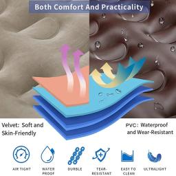K-STAR ao ar livre colchão inflável automático portátil dobrável acampamento à prova de umidade colchão cama inflável acampamento sofá cama - Image 3