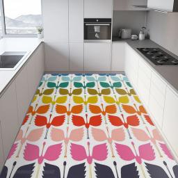 O estilo japonês decora esteiras da cozinha, PVC do Não-deslizamento, impermeável, esteira óleo-prova, macia, esteiras fáceis de limpar, impermeáveis - Image 2