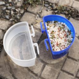 Copo de alimentação de plástico para animais de estimação, alimentador de pássaros, papagaio comida e água tigela, alimentação pendurada calha, copo à prova de respingos, pombos gaiola, gaiola alimentador ferramenta - Image 4