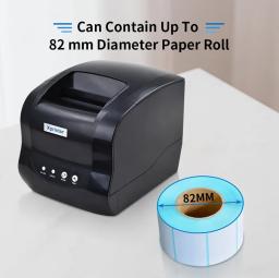 Impressora Térmica de Etiquetas Xprinter 365B, Barcode Sticker, Receipt Printer, Suporte 20-80mm, Máquina de Impressão 2 em 1 para Android, iOS, Windows - Image 4