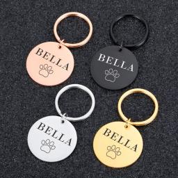Personalizado Paw Print Medalha Pingente para Animais de Estimação, Gravado Record, Anti-Lost ID Tag, Pet Collar Acessório, Endereço Nome Personalizado, Gatos e Filhote - Image 5
