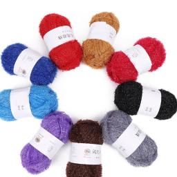 Linha De Seda De Vidro Colorido Para Saco De Boneca DIY, Seda Dourada, Toalha De Lavagem De Louça Coreana, Linha De Seda Brilhante, Tecido À Mão, 100g por Rolo - Image 5