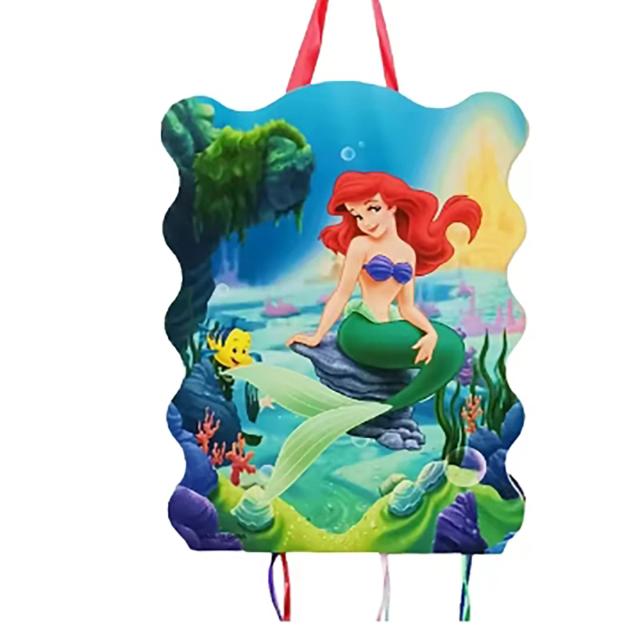 Decoração de Festa da Sereia Ariel: Piniata para Crianças, DIY e Favores para Aniversário, Meninas e Meninos, 1 Peça